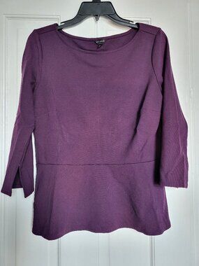 Ann Taylor Peplum Top Size M